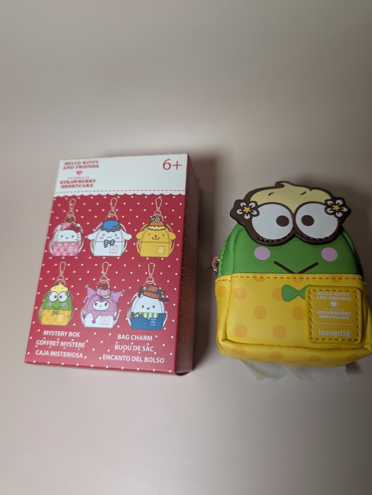 Loungefly Hello Kitty Strawberry Shortcake Mini Backpack Keychain-Keroppi