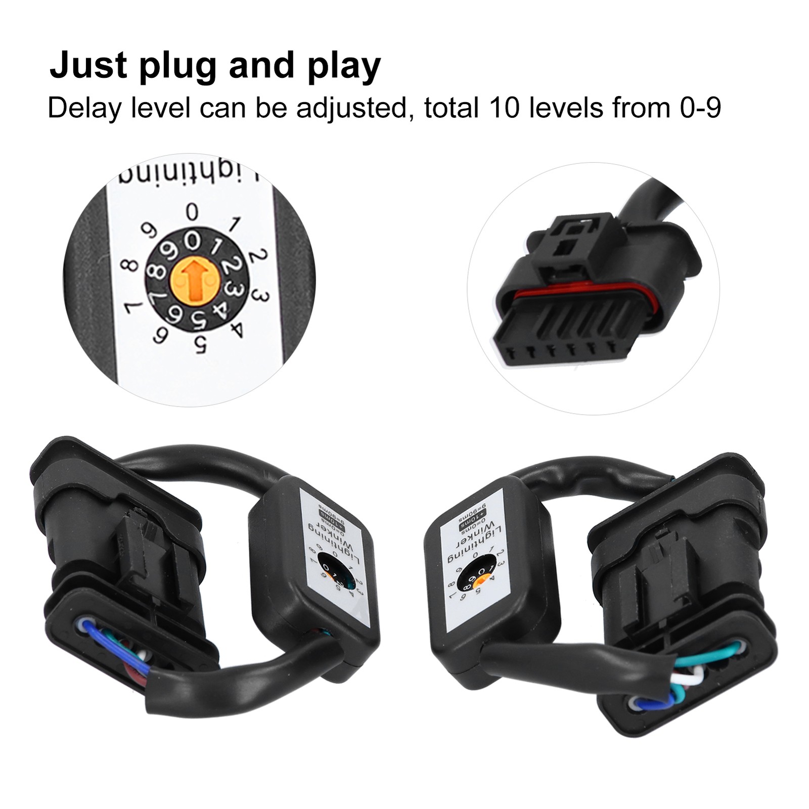 Pair LED Tail Lights Dynamic Turn Signal Adapter Harness Blinker Module Kits For