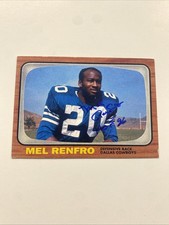 B-201 1966 Retro Cards Mel Renfro Autographed Football Card HOF Dallas Cowboys