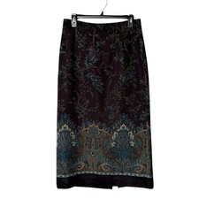 Vintage Y2K Midi Skirt Size 10P Fairy Grunge Romantic Whimsigoth 90s Dark Floral