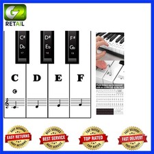 Elegant Reusable Piano Keyboard Stickers - Easy Note Visibility for Beginners