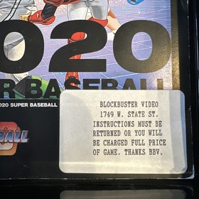 Authentic Super Baseball 2020 Neo Geo AES English Complete, Tested, Please Read!