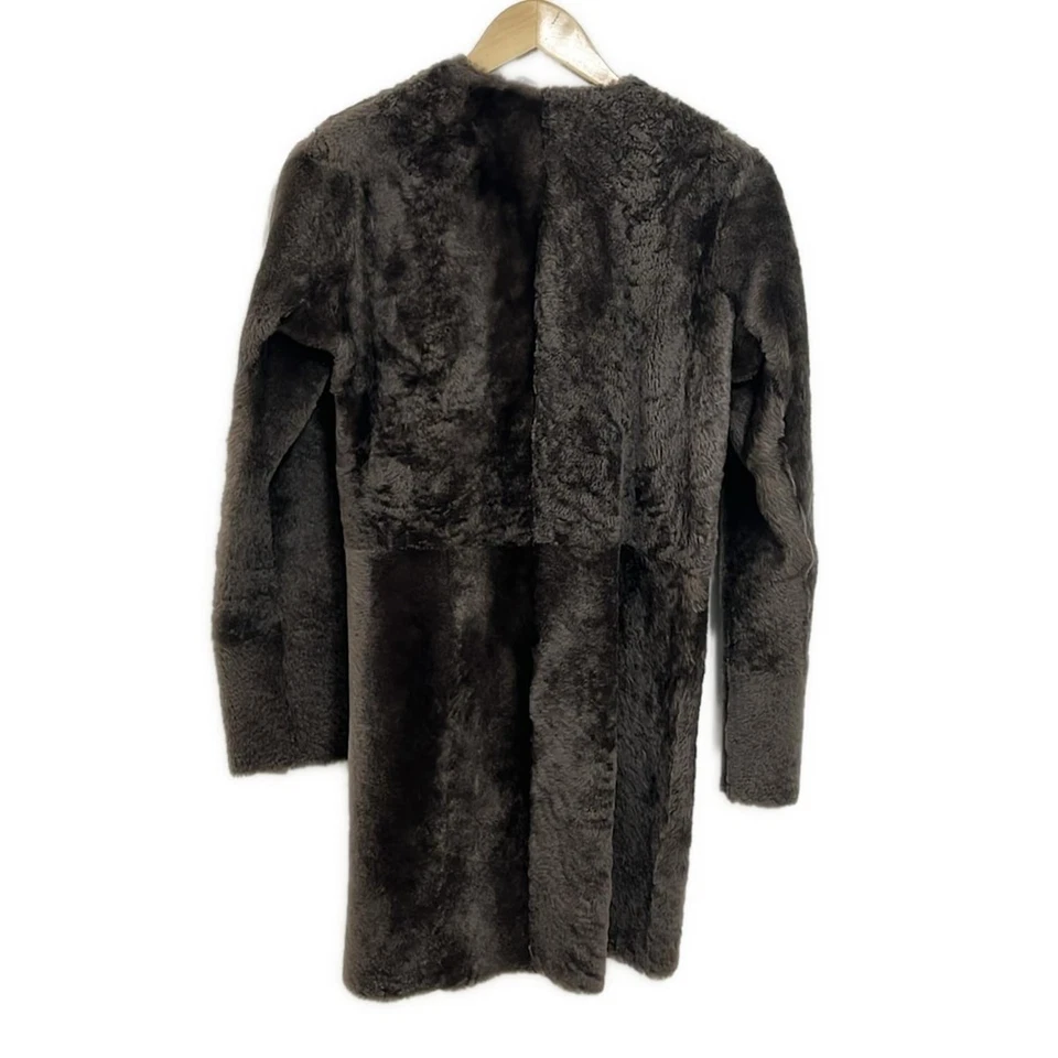 Auténtico abrigo para mujer DROMe - marrón oscuro Foto 2 de 4