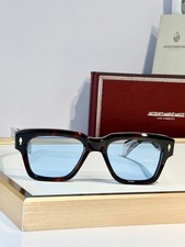 Jacques Marie Mage Limited Edition Square Eyeglasses Blue Lens Tortoise Acetate
