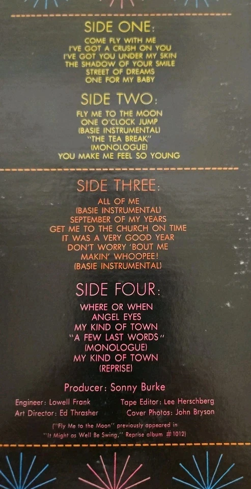 Sinatra At The Sands 2LP Count Basie Vinyl Gatefold 1966 Reprise 1981 re-release - Image 4 of 4