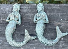 Cast Iron Mermaid Hook Wall Hanger Decor Beach Nautical Towel Holder Decor