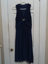 Jessica Howard Evenings Navy Blue Cocktail Dress Size 14 Party Formal Chic B5