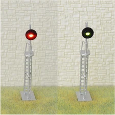 4 x HO scale searchlight signal block LED Bi-color Red/Green 2 head interlocking
