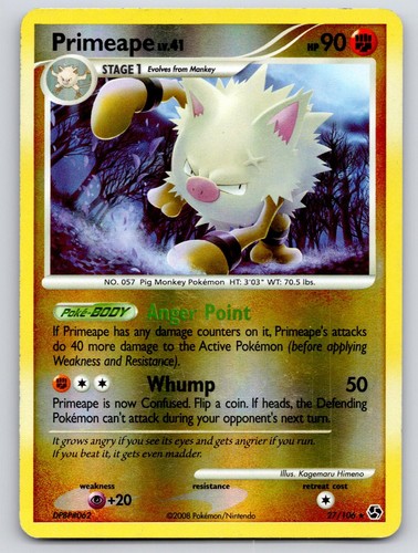 Primeape 27/106 Rare Great Encounters Pokemon Reverse Holo LP