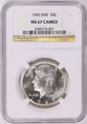 1965 Kennedy Half SMS NGC MS67 Cameo SP67 Cameo Rotated Die Error