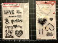 Recollections VALENTINE'S DAY Stamp Die Set or Craft It Clear Cling Stamp Set