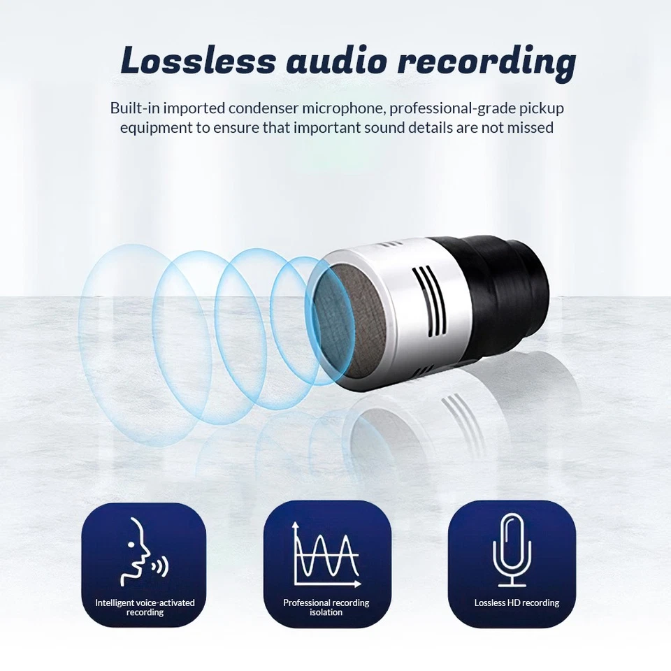 500hr Mini Hidden Spy Voice Activated Recorder Digital Audio Magnetic MP3 Player - Image 4 of 4