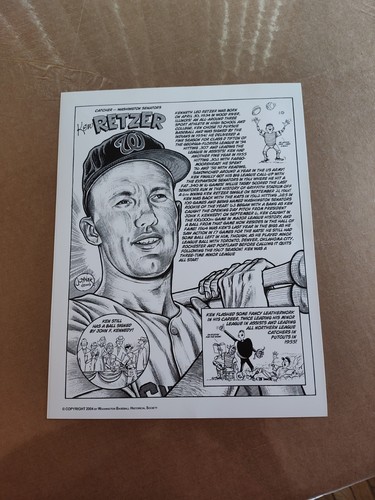 12 Washington Senators Baseball Player Biography Sheets By Joyner 2000-2009 GC - Foto 6 di 21