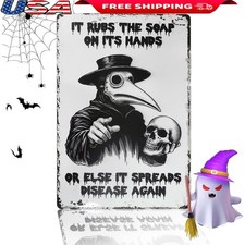 Funny Creepy Halloween Signs Metal Vintage Decoration Indoor Outdoor Use