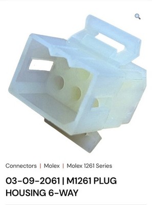 Molex 1261 Female Connector - 6 per Package | Female Connector Only |