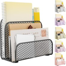Mail Organizer Countertop, Metal File Holder with 3-Slot, Bill Organizer for Off
