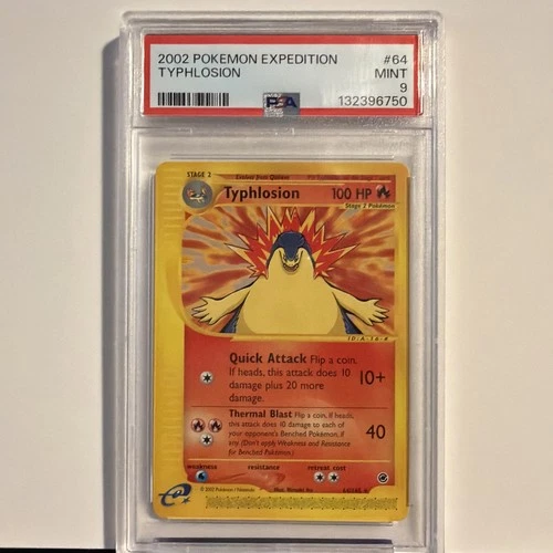 2002 POKEMON EXPEDITION #64 TYPHLOSION PSA 9