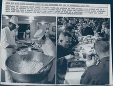 1968 West Point Military Academy Cadet Kitchen Cooking Photo 7X9