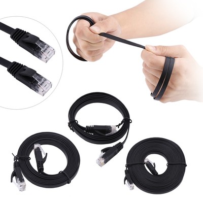 RJ45 CAT6 Ethernet Network Flat LAN Cable UTP Patch Router Cables 1000M Fit