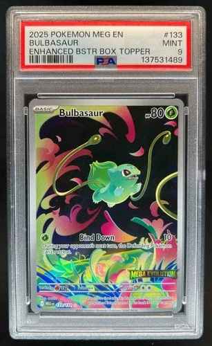 2025 Pokemon Mega Evolution Bulbasaur Promos #133/132 PSA 9