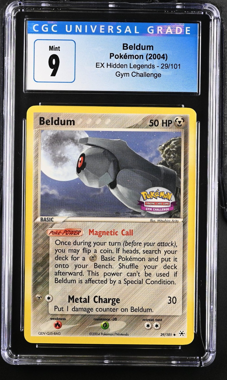 CGC 9 Beldum 29/101 2004 EX Hidden Legends Gym Challenge Promo Pokemon Card