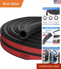 10 Ft Rubber Weather Stripping Door Seal, D Shaped Automotive Weather Strippi...