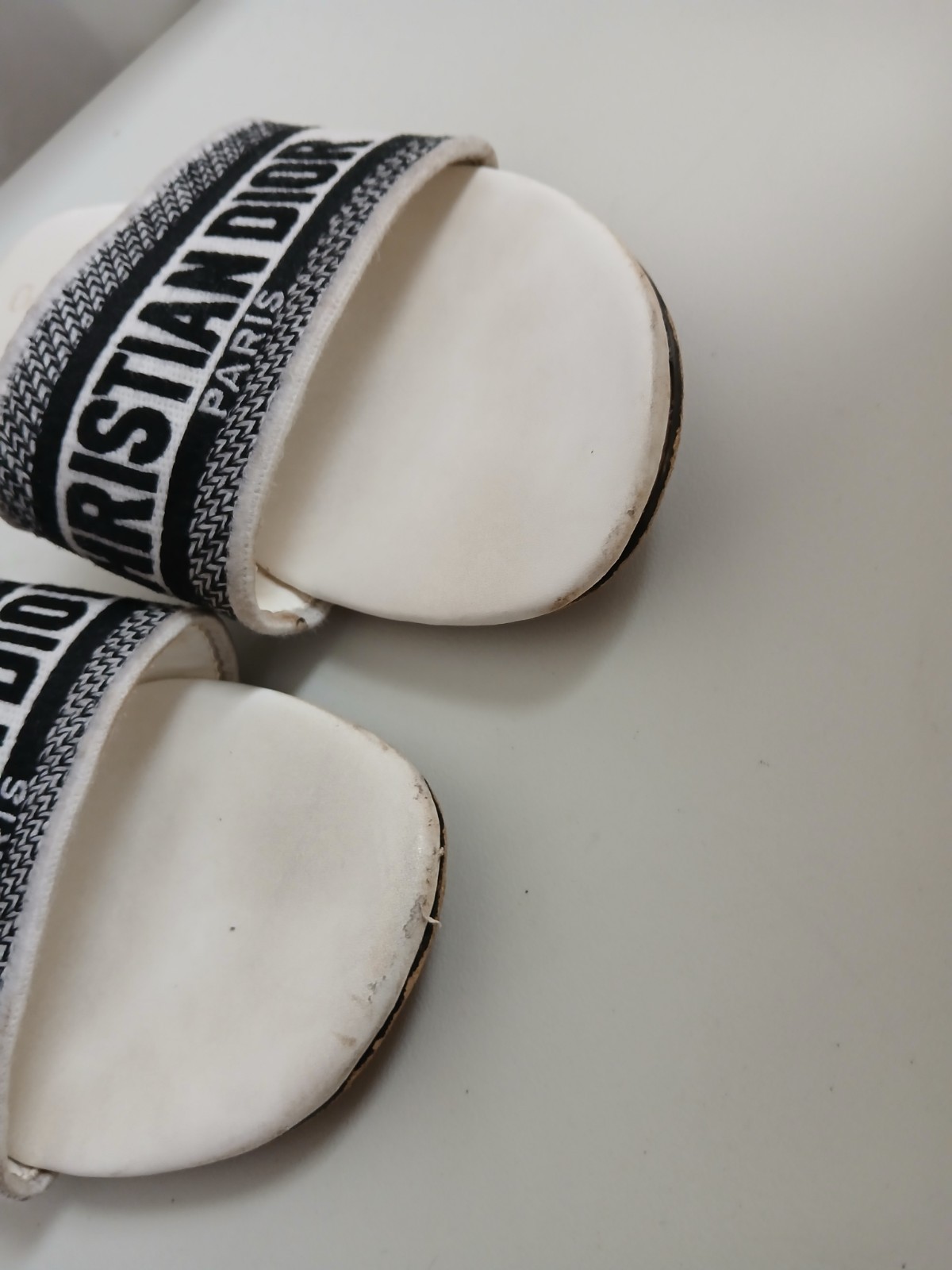 Dior Women's Size EU 41 US 8 Dway Slide Embroidered Cotton image 5