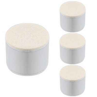 4 PCS 2 Inch White Round Carbon Steel Self Adhesive Bed Furniture Risers