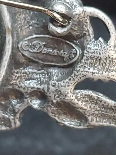 DaneCraft 1980-90s Pewter Finish Trick Or Treating Pumpkins Halloween Pin Brooch - Picture 7 of 10