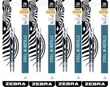 Ballpoint Pen Zebra G 402 Stainless Steel 0.5mm Fine Point 8 Count