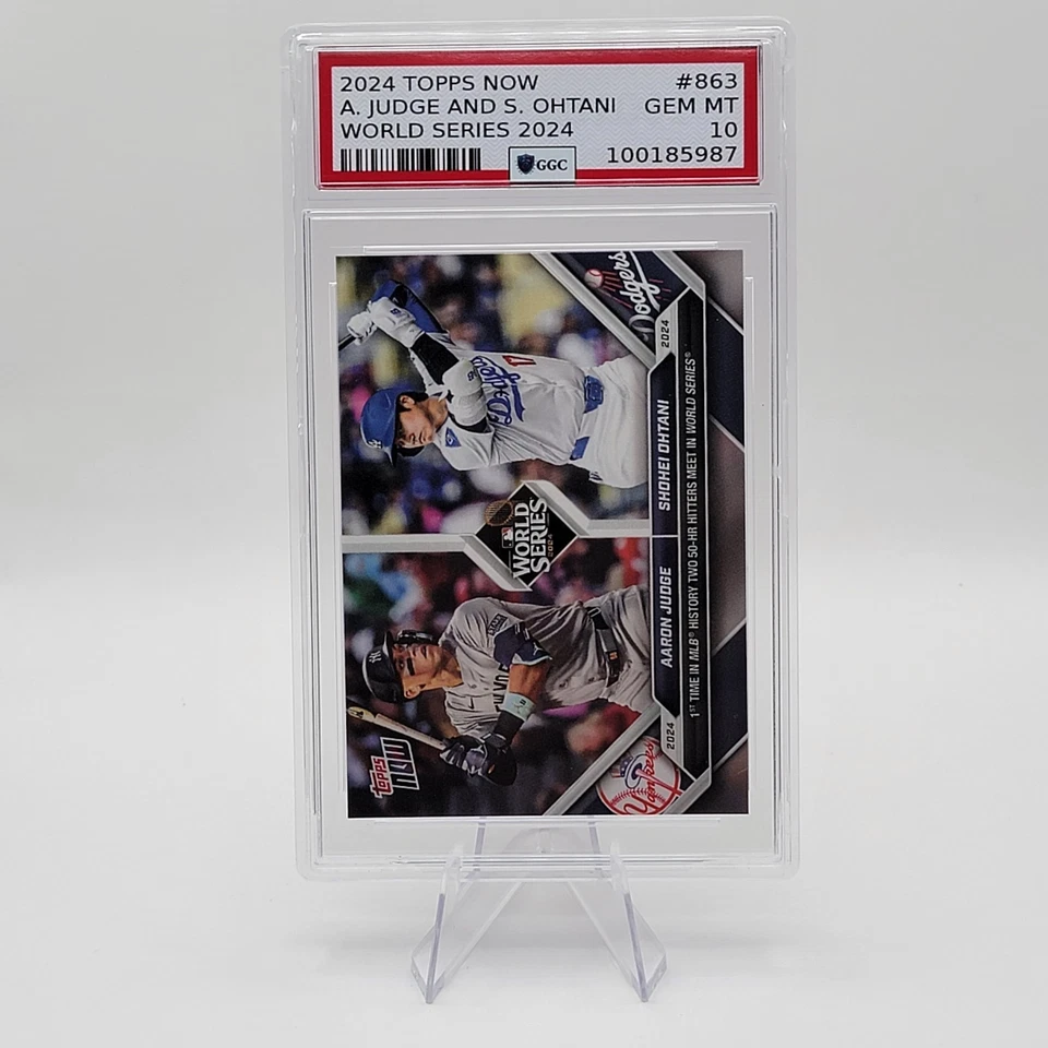 2024 Topps Now Aaron Judge, Shohei Ohtani Serie Mundial SP Clasificado GGC GEMA COMO NUEVO 10 Foto 2 de 4