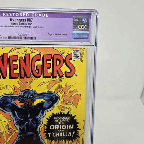 READ Avengers #87 CGC 8.0 1971 COLOR TOUCH PURPLE LABEL  - Picture 3 of 10
