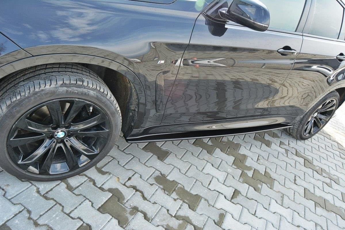 Extension bas de caisse BMW X6 F16 M Pack Maxton lèvre noir brillant