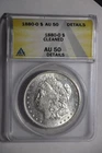 1880 O Morgan Dollar $1 Coin Silver, ANACS Graded AU50 Cleaned