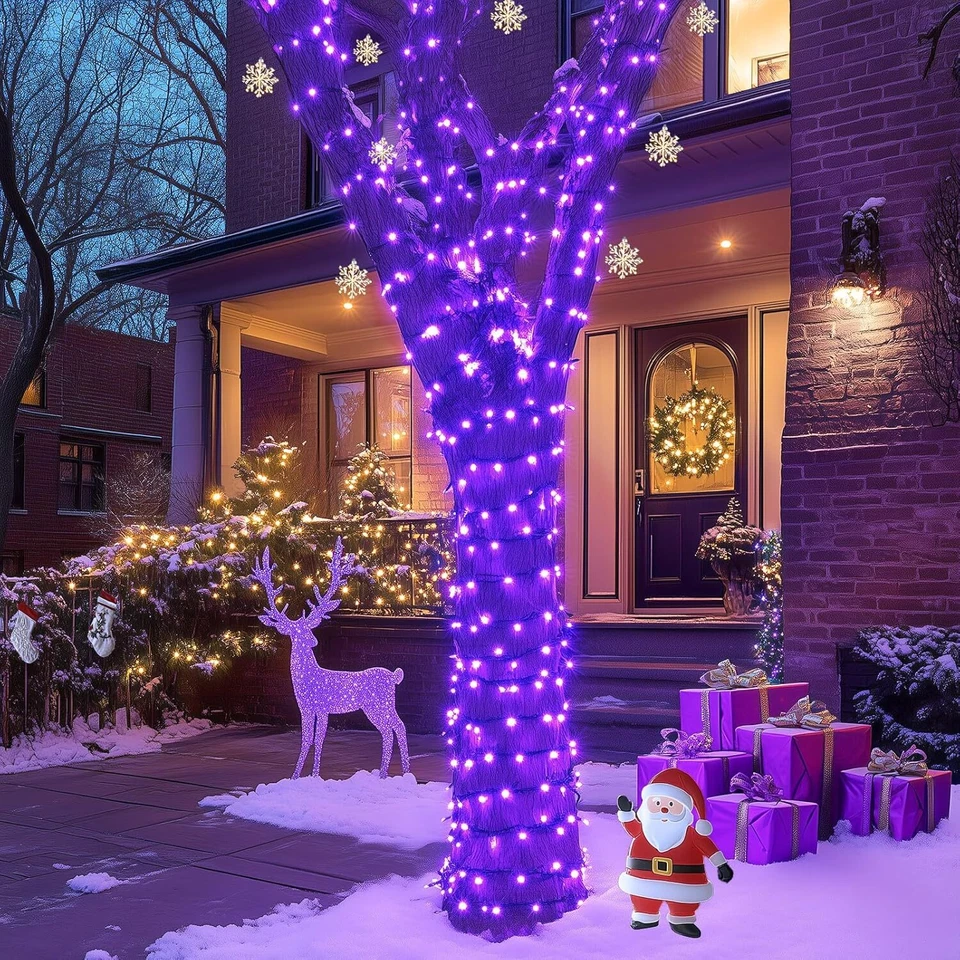 100-200 LED Solar String Lights Outdoor Waterproof Garden Decor Christmas Lights - Image 3 of 4