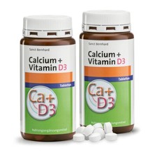 Calcium+Vitamin-D3-Tabletten | Knochenstabilität | 2 x 150 Stück | 27,55€/kg