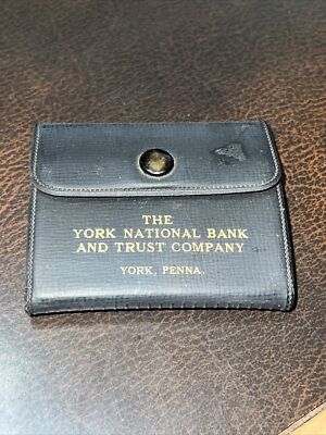 Unusual 1926 York National Bank & Trust Check Registry Holder