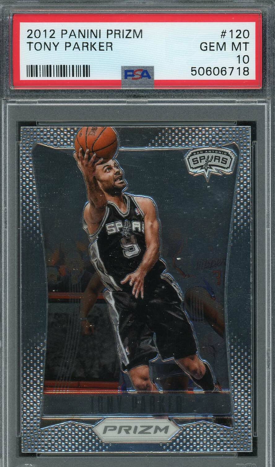 Tony Parker 2012 Panini Prizm Basketball Card #120 Graded PSA 10