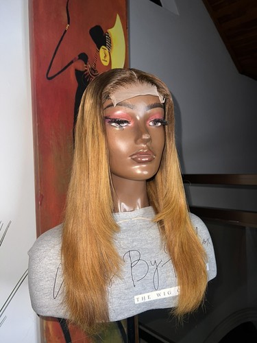 16” 4x4 2 Tone Lace Closure Brazilian Hair Straight Wig With Layers- SALE - Picture 6 of 22