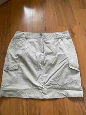 Marc Adam Cargo Mini Skirt Beige Size 42 Sk99