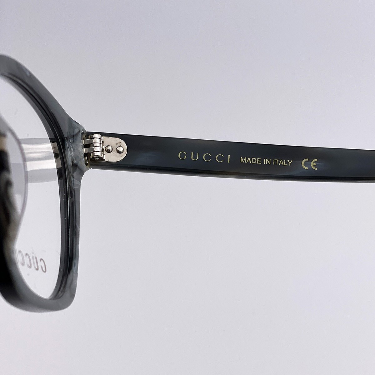 SALE! NEW GUCCI LOGO GG0572O 009 Black Grey Demo Square Unisex Eyeglasses Gucci GG1572O 001 Black Rectangular Glasses - eye-oo.com main image 4