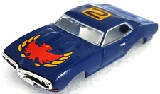 1968 Pontiac Firebird Blue JL ThunderJet Slot Car BODY for AURORA autoworld DASH