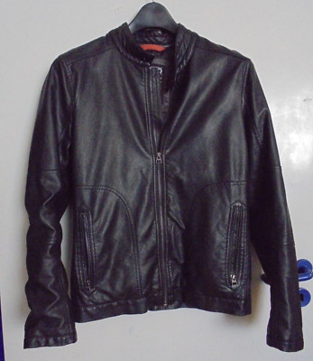 Tom Tailor TTD Herren Motorradjacke Bikerjacke S, butterweich Leder-Imitat black