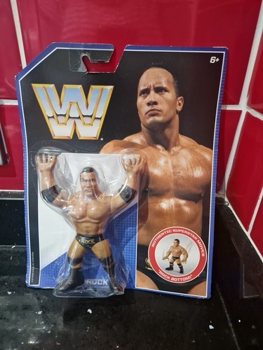 BNIB WWE MATTEL RETRO SERIES 2 THE ROCK WRESTLING ...
