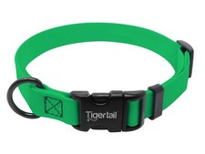 Large Green Dog Collar Waterproof Odor-Proof Coated Nylon for Active Pets