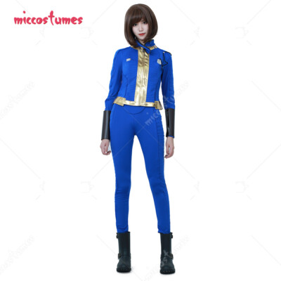 Fallout 4 Female Sole Survivor Nora Cosplay Costume Adult Vault Two-Piece set
