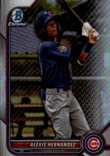 2022 Bowman Draft Alexis Hernandez #BDC-173 Chrome Refractor Chicago Cubs 13G