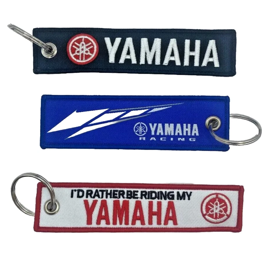 Fabric Yamaha Keyring Motorbike Key Chain Accessory Embroidery Yamaha Keyring