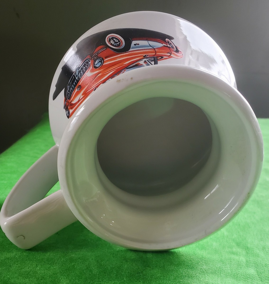 Corvette No Spill Wide Base Coffee Mug Cup 1957 Car | eBay