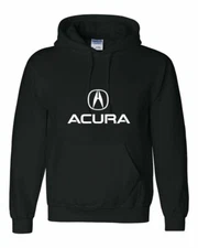 ACURA Hoodie ACURA MEN'S White LOGO Adult Unisex T-Shirt Hooded Sweatshirt